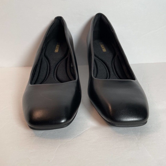 Dream Pairs 5.5 Women Low Block Heel Square Toe Comfort Dress Slip On Pump Shoes - Picture 4 of 13